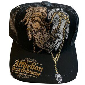 Very RARE Affliction Vintage New Ozzy Osbourne Black Hat Adult Black Sabbath Y2K